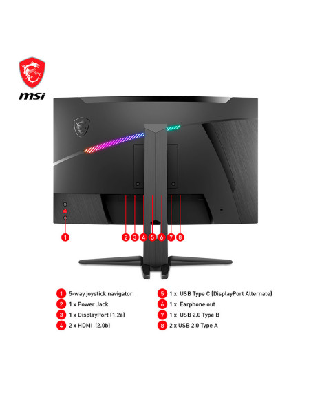 MSI MAG 275CQRF-QD Curvo 27" WQHD 170Hz Quantum Dot