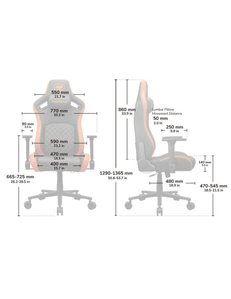 Cougar Defensor Gray F Silla Gaming