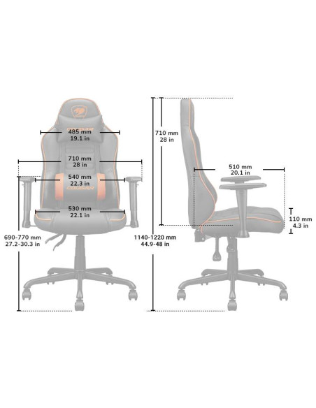 Cougar Fusion SF Silla Gaming