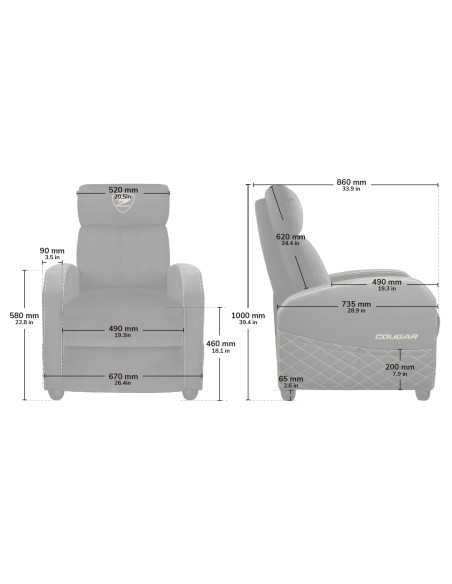 Cougar Ranger Elite Gold Sillón