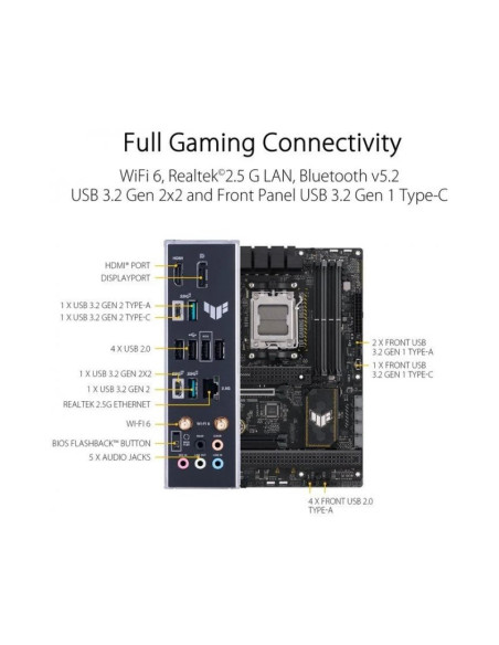 Placa Base Asus TUF Gaming B650-Plus WiFi ATX AMD Socket AM5
