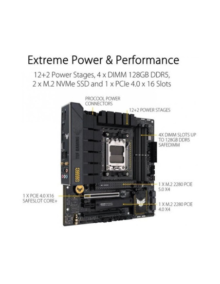 Placa Base Asus TUF Gaming B650M-Plus WiFi Micro-ATX AMD Socket AM5