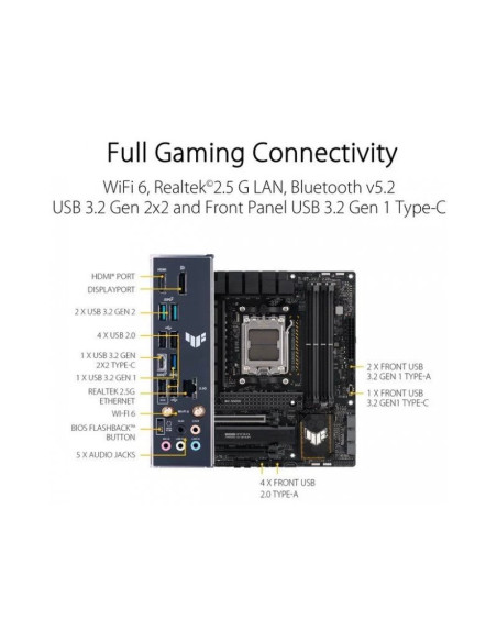 Placa Base Asus TUF Gaming B650M-Plus WiFi Micro-ATX AMD Socket AM5