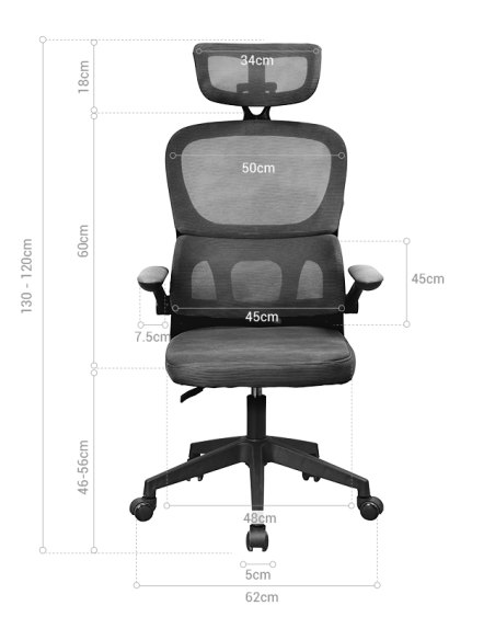 Mars Gaming MGC-ERGOPRO Gris Silla