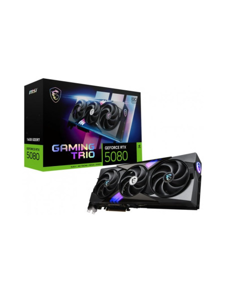 Tarjeta Gráfica MSI GeForce RTX 5080 Gaming Trio OC 16GB GDDR7 DLSS4