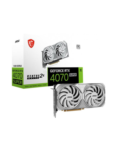 MSI GeForce RTX 4070 Super Ventus 2X White OC 12GB GDDR6X DLSS3