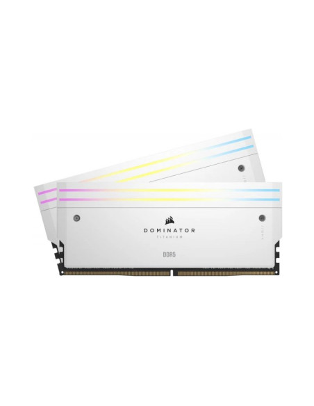 Memoria RAM Corsair Dominator Titanium RGB 64GB (2x32GB) DDR5 6600MHz CL32 Blanca