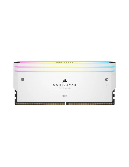 Memoria RAM Corsair Dominator Titanium RGB 64GB (2x32GB) DDR5 6600MHz CL32 Blanca