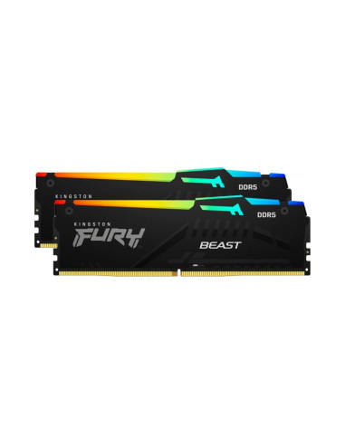 Memoria RAM Kingston FURY Beast RGB 64GB (2x32GB) DDR5 6000MHz CL30