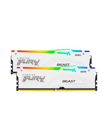 Kingston FURY Beast RGB 64GB (2x32GB) DDR5 6400MHz CL32 Blanca