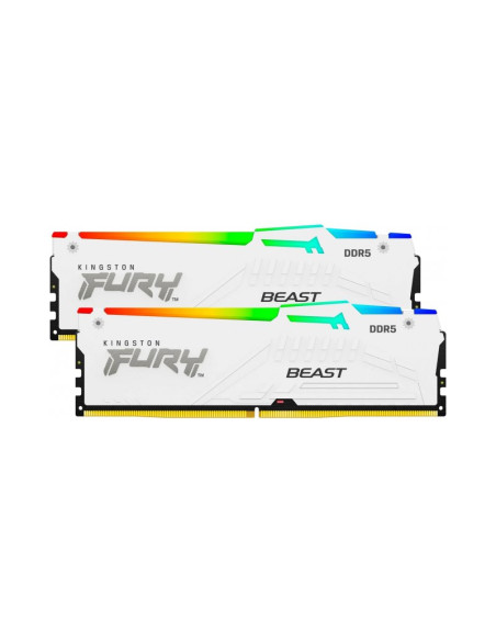 Kingston FURY Beast RGB 64GB (2x32GB) DDR5 6400MHz CL32 Blanca