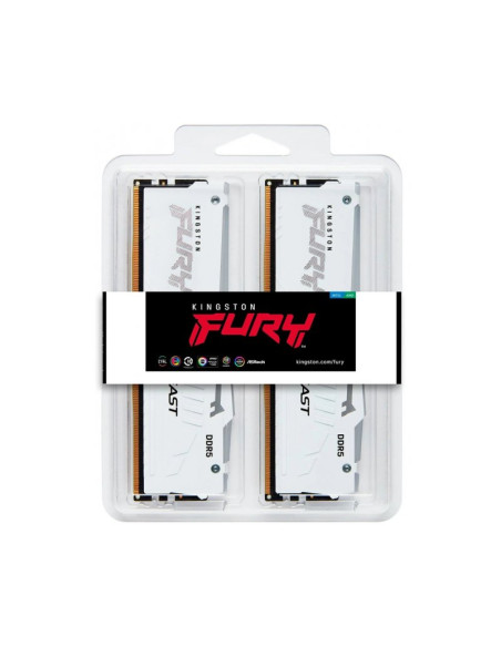Kingston FURY Beast RGB 64GB (2x32GB) DDR5 6400MHz CL32 Blanca