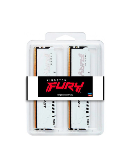 Memoria RAM Kingston Fury Beast 32GB (2x16GB) DDR5 6000MHz CL30 Blanca