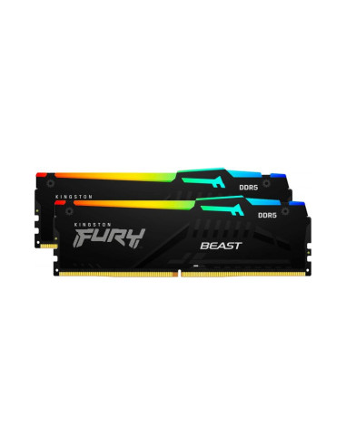 Memoria RAM Kingston FURY Beast RGB 32GB (2x16GB) DDR5 5200MHz CL40