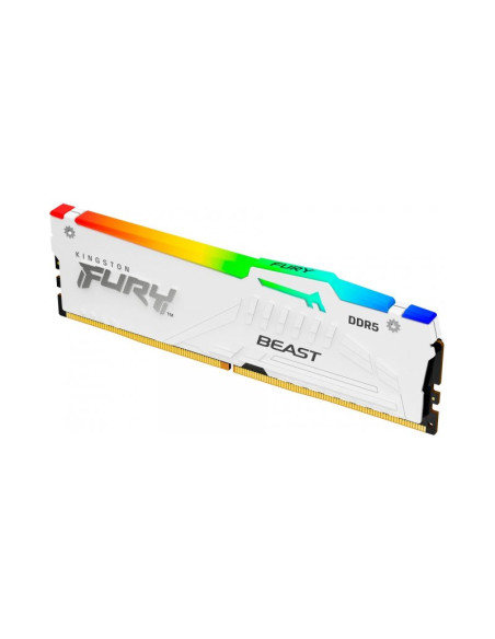 Memoria RAM Kingston FURY Beast RGB 16GB DDR5 6000MHz CL30 Blanca