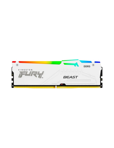 Memoria RAM Kingston FURY Beast RGB 32GB DDR5 6000MHz CL30 Blanca