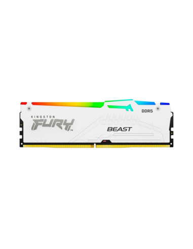 Memoria RAM Kingston FURY Beast RGB 16GB DDR5 6000MHz CL30 Blanca