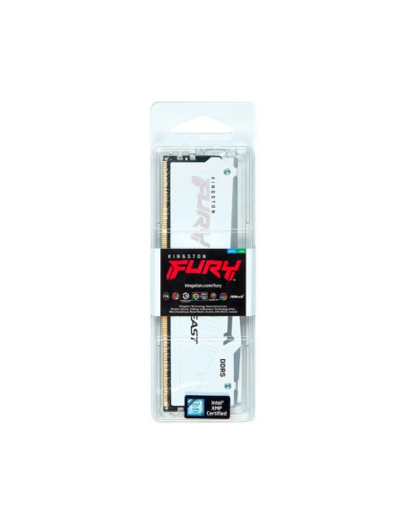 Memoria RAM Kingston FURY Beast RGB 16GB DDR5 6000MHz CL30 Blanca