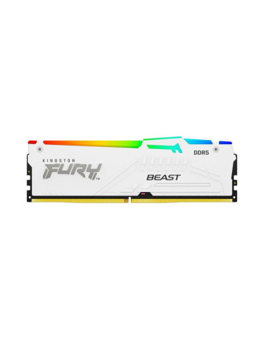 Kingston FURY Beast RGB 32GB DDR5 6000MHz CL30 Blanca