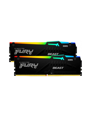Memoria RAM Kingston FURY Beast RGB 32GB (2x16GB) DDR5 6400MHz CL32