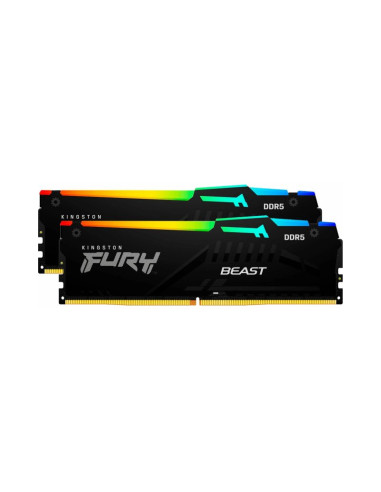 Memoria RAM Kingston FURY Beast RGB 64GB (2x32GB) DDR5 6400MHz CL32