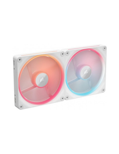Corsair iCUE LINK LX140-R RGB Starter Kit Blanco Pack de 2