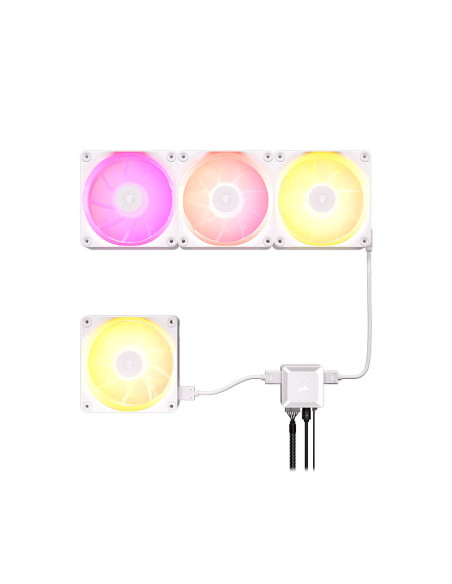 Corsair LX120 RGB Blanco Pack de 3