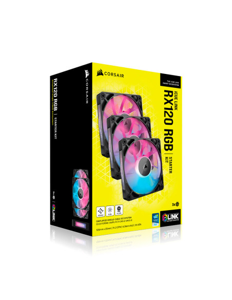 Corsair iCUE LINK RX120 RGB Starter Kit Pack de 3