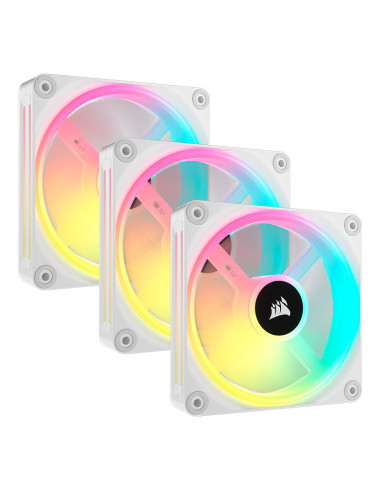 Corsair iCUE LINK QX120 RGB Blanco Starter Kit Pack de 3