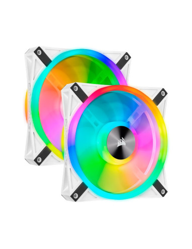 Corsair iCUE QL140 RGB Blanco Pack de 2