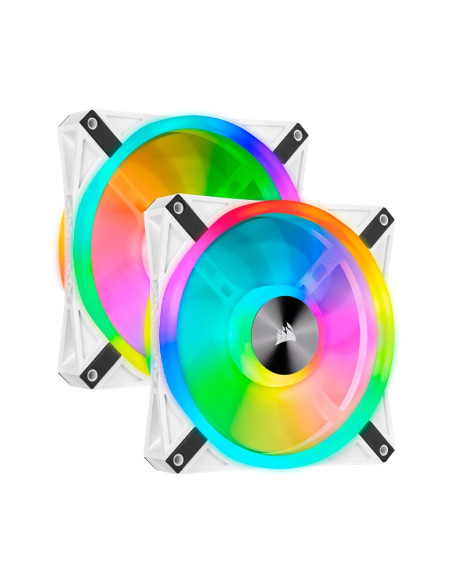 Corsair iCUE QL140 RGB Blanco Pack de 2